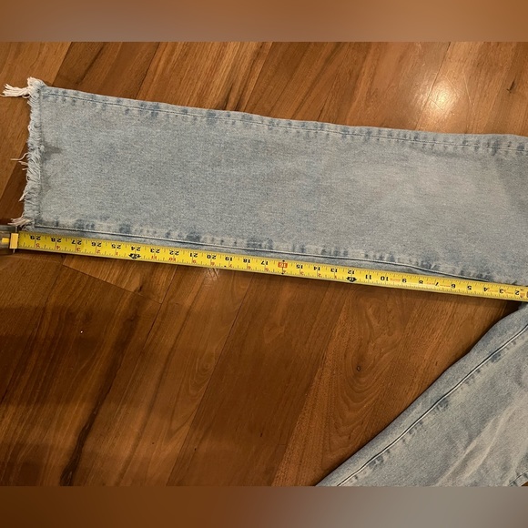 AG stovepipe fringe hem high waist jeans - Picture 4 of 5